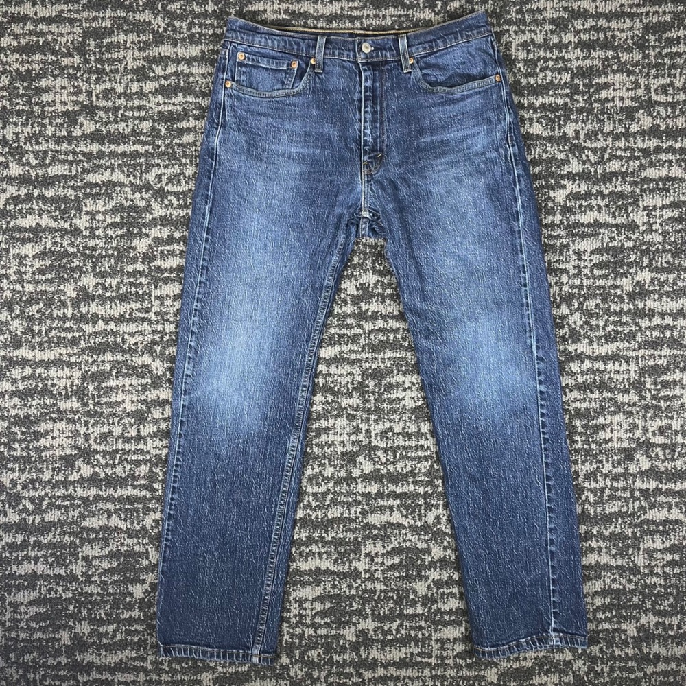 Levi's 505 Regular Fit Jeans Mens 34x32 Blue Straight Leg Medium Wash Denim